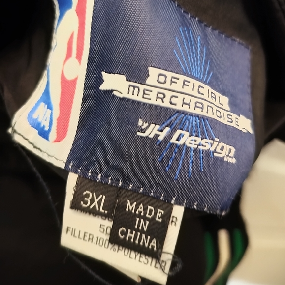 M251) Boston Celtics JH Design Reversible Black Embroidered Logo Wool Jacket 3XL - Picture 15 of 15